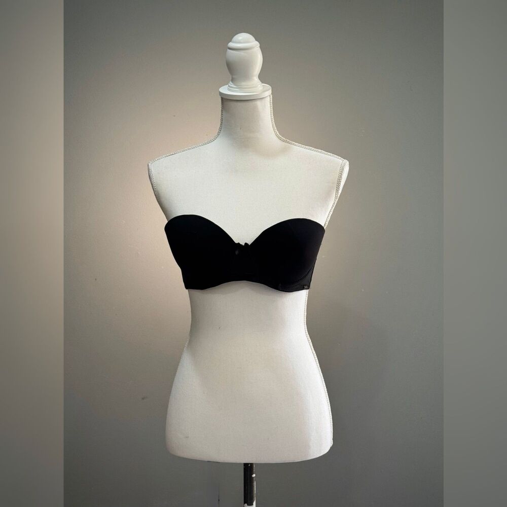 Black Tahari Lightly Padded Strapless Bra Size 34C VGUC